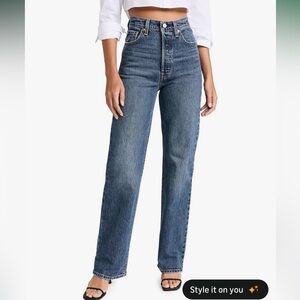 Levi’s women’s ribcage full length jeans 25